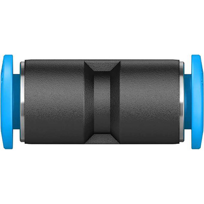 Festo QSM Series Straight Tube-to-Tube Adaptor, Push In 6 mm to Push In 6 mm, Tube-to-Tube Connection Style, 153325