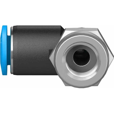 Festo QS Series Elbow Threaded Adaptor, G 1/8 Female to Push In 6 mm, Threaded-to-Tube Connection Style, 153274
