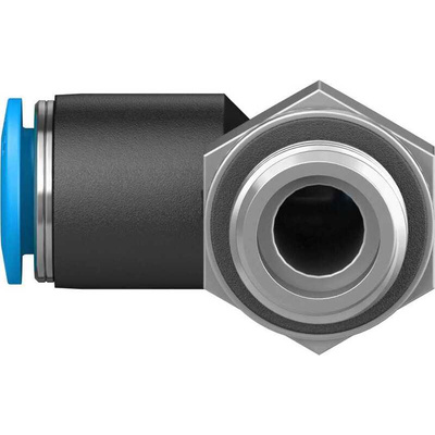 Festo QS Series Elbow Threaded Adaptor, G 1/4 Male to Push In 8 mm, Threaded-to-Tube Connection Style, 186120