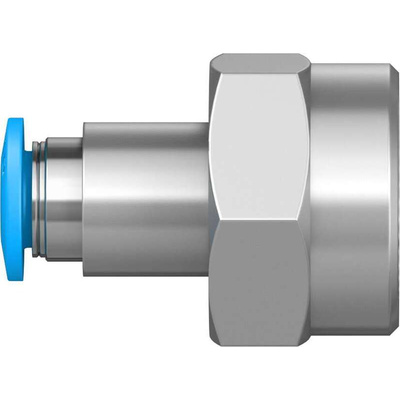 Festo QS Series Straight Threaded Adaptor, G 3/8 Female to Push In 6 mm, Threaded-to-Tube Connection Style, 190652