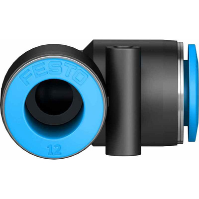 Festo QSL Series Elbow Tube-toTube Adaptor, Push In 12 mm to Push In 12 mm, Tube-to-Tube Connection Style, 153074
