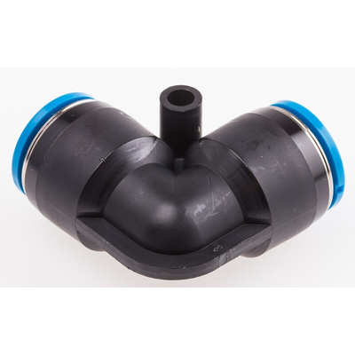 Festo QSL Series Elbow Tube-toTube Adaptor, Push In 12 mm to Push In 12 mm, Tube-to-Tube Connection Style, 153074