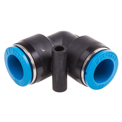 Festo QSL Series Elbow Tube-toTube Adaptor, Push In 12 mm to Push In 12 mm, Tube-to-Tube Connection Style, 153074