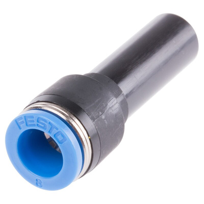 Festo QS Series Reducer Nipple, Push In 10 mm to Push In 8 mm, Tube-to-Tube Connection Style, 153043