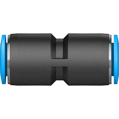 Festo QS Series Straight Tube-to-Tube Adaptor, Push In 12 mm to Push In 12 mm, Tube-to-Tube Connection Style, 153035