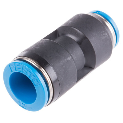 Festo QS Series Reducer Nipple, Push In 12 mm to Push In 10 mm, Tube-to-Tube Connection Style, 153040