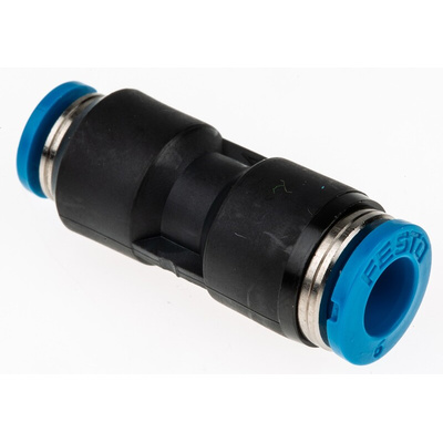 Festo QS Series Reducer Nipple, Push In 6 mm to Push In 4 mm, Tube-to-Tube Connection Style, 153037
