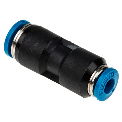 Festo QS Series Reducer Nipple, Push In 6 mm to Push In 4 mm, Tube-to-Tube Connection Style, 153037