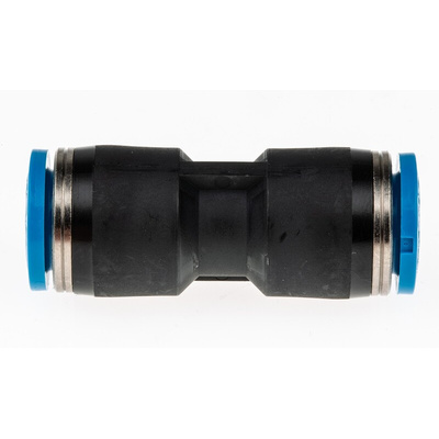 Festo QS Series Straight Tube-to-Tube Adaptor, Push In 8 mm to Push In 8 mm, Tube-to-Tube Connection Style, 153033