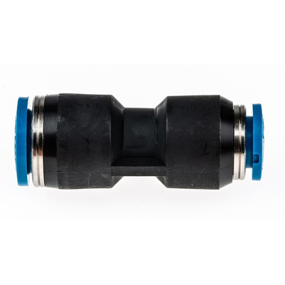 Festo QS Series Reducer Nipple, Push In 8 mm to Push In 6 mm, Tube-to-Tube Connection Style, 153038
