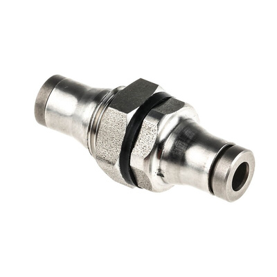 Legris LF3800 Series Bulkhead Tube-to-Tube Adaptor, Push In 4 mm to Push In 4 mm, Tube-to-Tube Connection Style