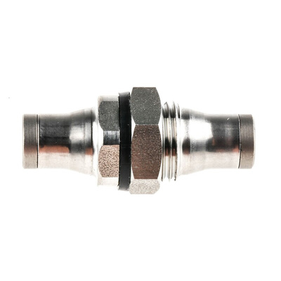 Legris LF3800 Series Bulkhead Tube-to-Tube Adaptor, Push In 4 mm to Push In 4 mm, Tube-to-Tube Connection Style