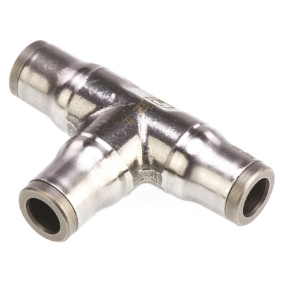 Legris LF3800 Series Tee Tube-to-Tube Adaptor Push In 6 mm, Push In 6 mm to Push In 6 mm, Tube-to-Tube Connection Style