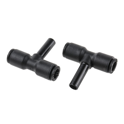 Legris LF3000 Series Tee Tube-to-Tube Adaptor Push In 6 mm, Push In 6 mm to Push In 6 mm, Tube-to-Tube Connection Style