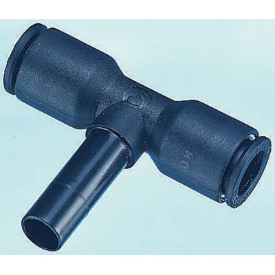 Legris LF3000 Series Tee Tube-to-Tube Adaptor Push In 8 mm, Push In 8 mm to Push In 8 mm, Tube-to-Tube Connection Style