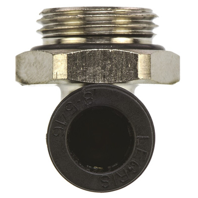 Legris LF3000 Series Elbow Threaded Adaptor, G 3/8 Male to Push In 8 mm, Threaded-to-Tube Connection Style