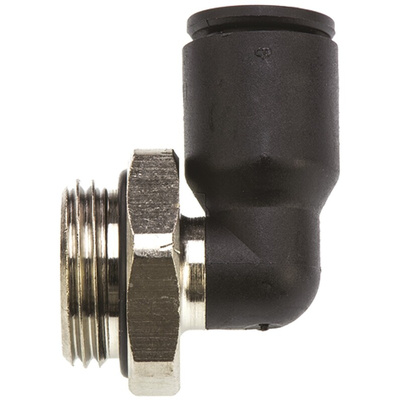 Legris LF3000 Series Elbow Threaded Adaptor, G 3/8 Male to Push In 8 mm, Threaded-to-Tube Connection Style