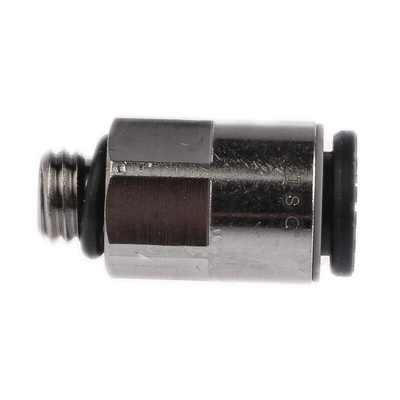 Legris LF3000 Series Straight Threaded Adaptor, M7 Male to Push In 6 mm, Threaded-to-Tube Connection Style