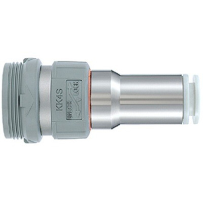 SMC KK Series One-touch Fitting, Push In 6 mm to 10 mm, Socket Connection Style