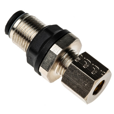 Legris LF3000 Series Bulkhead Tube-to-Tube Adaptor, Push In 6 mm to Push In 6 mm, Tube-to-Tube Connection Style
