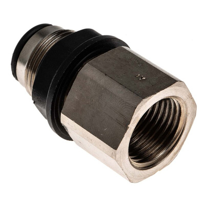 Legris LF3000 Series Bulkhead Threaded-to-Tube Adaptor, G 1/2 Female to Push In 12 mm, Threaded-to-Tube Connection Style