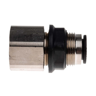 Legris LF3000 Series Bulkhead Threaded-to-Tube Adaptor, G 1/2 Female to Push In 12 mm, Threaded-to-Tube Connection Style