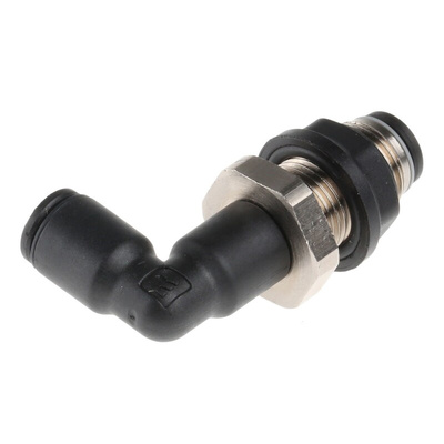 Legris LF3000 Series Bulkhead Tube-to-Tube Adaptor, Push In 6 mm to Push In 6 mm, Tube-to-Tube Connection Style