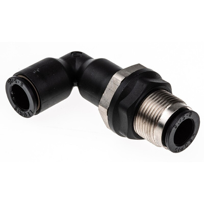 Legris LF3000 Series Bulkhead Tube-to-Tube Adaptor, Push In 8 mm to Push In 8 mm, Tube-to-Tube Connection Style