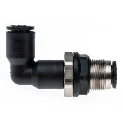 Legris LF3000 Series Bulkhead Tube-to-Tube Adaptor, Push In 8 mm to Push In 8 mm, Tube-to-Tube Connection Style