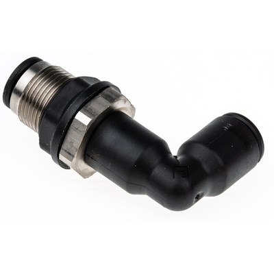 Legris LF3000 Series Bulkhead Tube-to-Tube Adaptor, Push In 8 mm to Push In 8 mm, Tube-to-Tube Connection Style