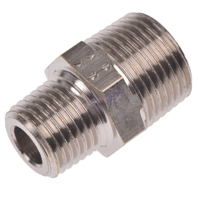 Legris LF3000 Series Straight Threaded Adaptor, R 1/4 Male to R 3/8 Male, Threaded Connection Style