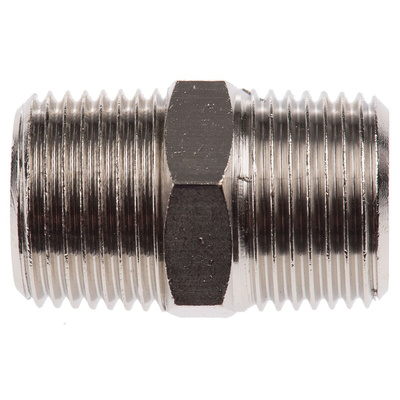 Legris LF3000 Series Straight Threaded Adaptor, R 3/8 Male to R 3/8 Male, Threaded Connection Style