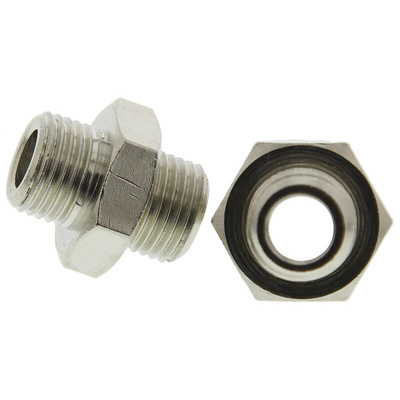 Legris LF3000 Series Straight Threaded Adaptor, G 1/8 Male to G 1/8 Male, Threaded Connection Style