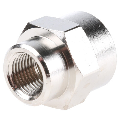 Legris LF3000 Series Straight Threaded Adaptor, G 1/8 Female to G 1/4 Female, Threaded Connection Style