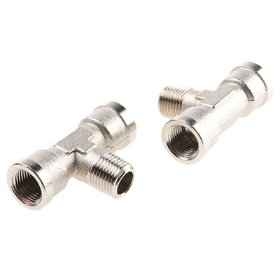 Legris 0916 Series Tee Threaded Adaptor, G 1/8 Female to G 1/8 Female