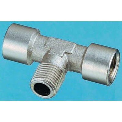 Legris 0916 Series Tee Threaded Adaptor, G 3/8 Female to G 3/8 Female