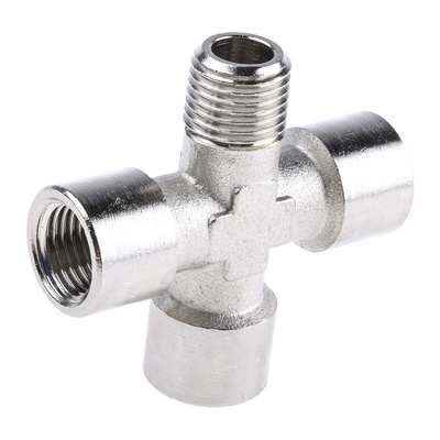 Legris Cross Threaded Adaptor, R 1/4 Male to G 1/4 Female, Threaded Connection Style