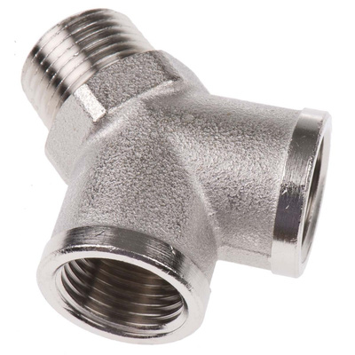 Legris 0911 Series Y Threaded Adaptor, G 1/2 Female to G 1/2 Female, Threaded Connection Style