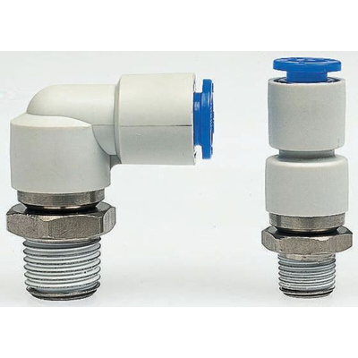 SMC KS Series, R 1/4, Threaded-to-Tube Connection Style