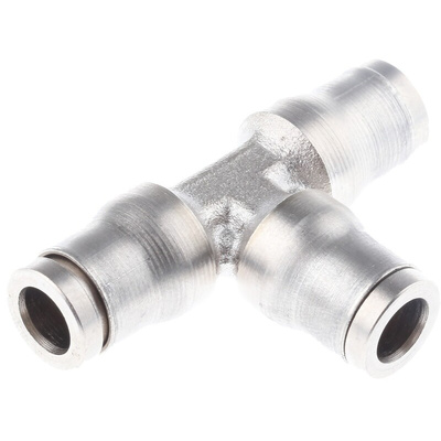 Legris LF3600 Series Tee Tube-to-Tube Adaptor Push In 6 mm, Push In 6 mm to Push In 6 mm, Tube-to-Tube Connection Style
