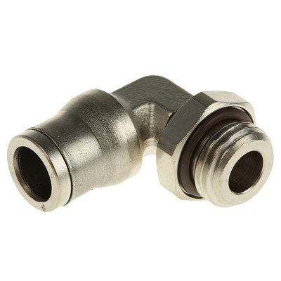 Legris LF3600 Series Elbow Threaded Adaptor, G 1/4 Male to Push In 8 mm, Threaded-to-Tube Connection Style