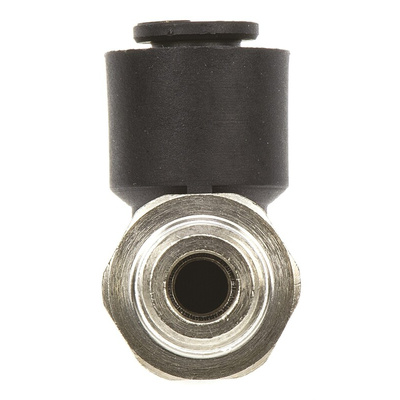 Legris LF3000 Series Elbow Threaded Adaptor, R 1/8 Male to Push In 6 mm, Threaded-to-Tube Connection Style