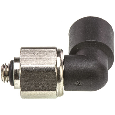 Legris LF3000 Series Elbow Threaded Adaptor, M5 Male to Push In 4 mm, Threaded-to-Tube Connection Style