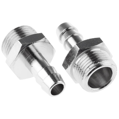 Legris LF3000 Series Straight Threaded Adaptor, G 3/8 Male to Push In 8 mm, Threaded-to-Tube Connection Style