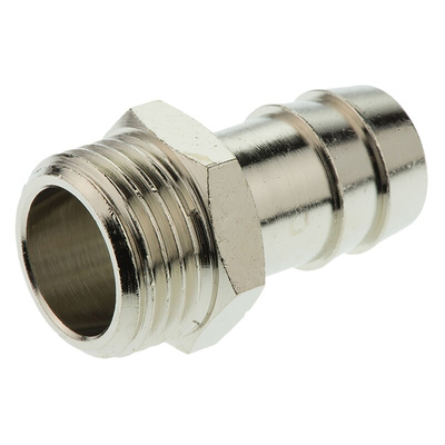 Legris LF3000 Series Straight Threaded Adaptor, G 1/2 Male to Push In 15 mm, Threaded-to-Tube Connection Style