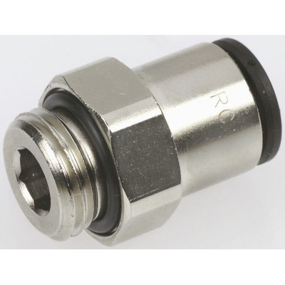 Legris LF3000 Series Straight Threaded Adaptor, M7 Male to Push In 4 mm, Threaded-to-Tube Connection Style