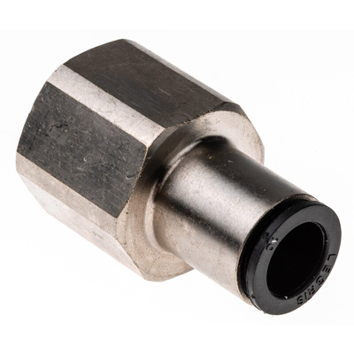 Legris LF3000 Series Straight Threaded Adaptor, G 1/2 Female to Push In 10 mm, Threaded-to-Tube Connection Style