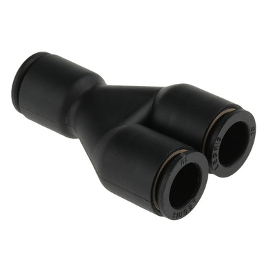 Legris LF3000 Series Y Tube-to-Tube Adaptor, Push In 10 mm to Push In 10 mm, Tube-to-Tube Connection Style