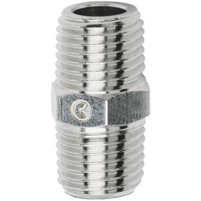 SMC 25 Series Bulkhead Threaded Adaptor, R 1/2 Male to R 1/2 Male, Threaded Connection Style