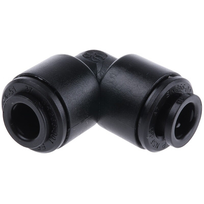 John Guest PM Series Elbow Tube-toTube Adaptor, Push In 6 mm to Push In 6 mm, Tube-to-Tube Connection Style